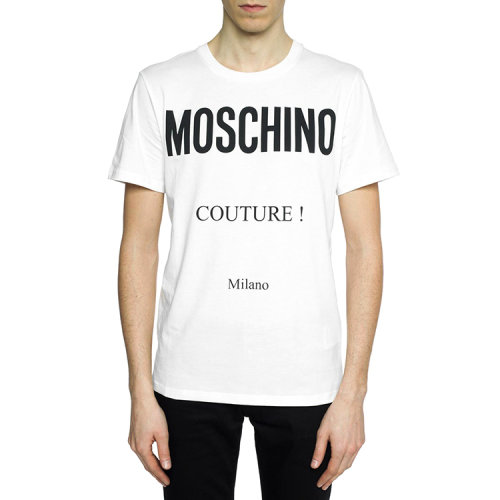 MOSCHINO/莫斯奇諾 男女同款 白色棉質圓領時尚短袖T恤 A07140240A1001