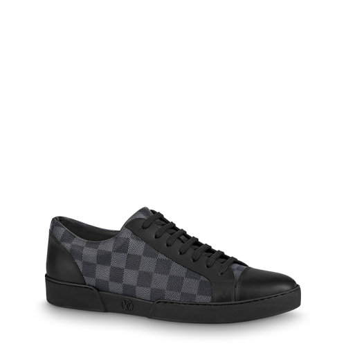  Louis Vuitton/路易威登  21早春新款男士石墨灰棋盤格Damier帆布休閑運動鞋 1A7WG0