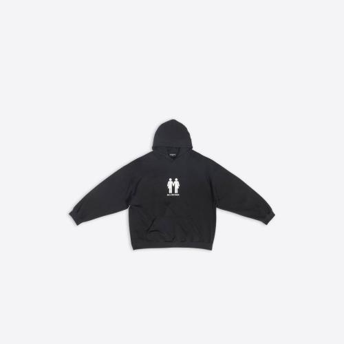  BALENCIAGA巴黎世家 22年秋冬 女士 衛衣 Mens Pride 22 Hoodie Boxy Fit in Black 651799TMVO