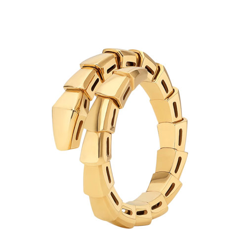 BVLGARI/寶格麗 22新款SERPENTI Viper系列 18K金黃金幾何風格戒指指環358643