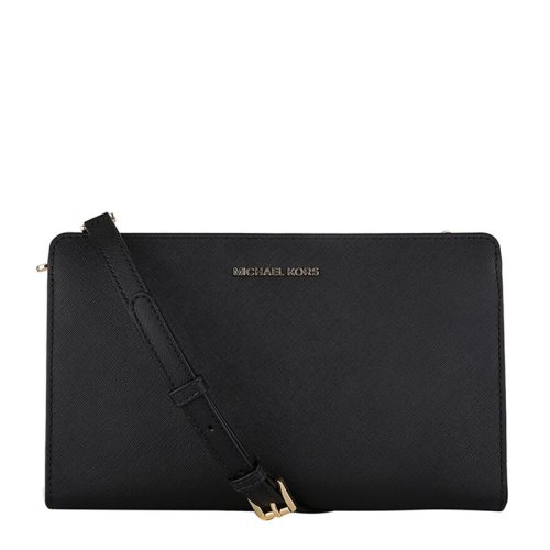 MichaelKors/邁克·科爾斯女士黑色牛皮簡(jiǎn)單大氣單肩斜挎包