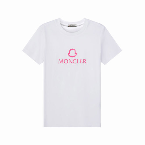 Moncler/蒙克萊女士棉質(zhì)圓領(lǐng)短袖T恤徽標(biāo)圖案 8C00006 809CR