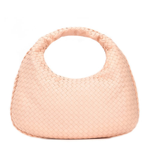 Bottega veneta 寶緹嘉 女士粉色羊皮手工經典編織手拎單肩包手提包