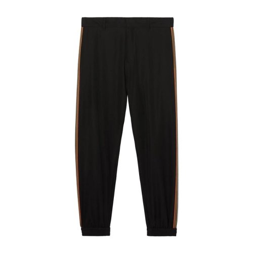  BURBERRY/博柏利 男士黑色棉質(zhì)休閑運動褲 8038153 PLFSX