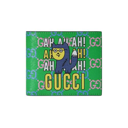  GUCCI古馳 22年秋冬 男士 Gucci小浣熊印花錢包 451268 U21AG 3075