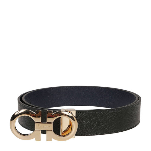 Salvatore Ferragamo/菲拉格慕 男士 黑色腰帶金色板扣時尚腰帶 男士腰帶 67-5542-714423
