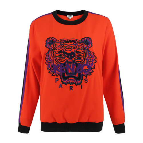 KENZO/高田賢三  凱卓女裝 經典虎頭圖案 女士橙紅棉質時尚圓領秋冬衛衣 F852TO0105AC.21