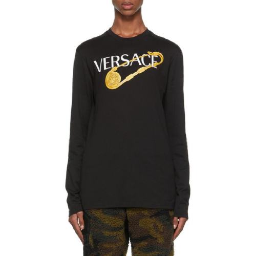  VERSACE/范思哲 男士黑色棉質長袖T恤 1001748-1A00932 1B000 PLFSX