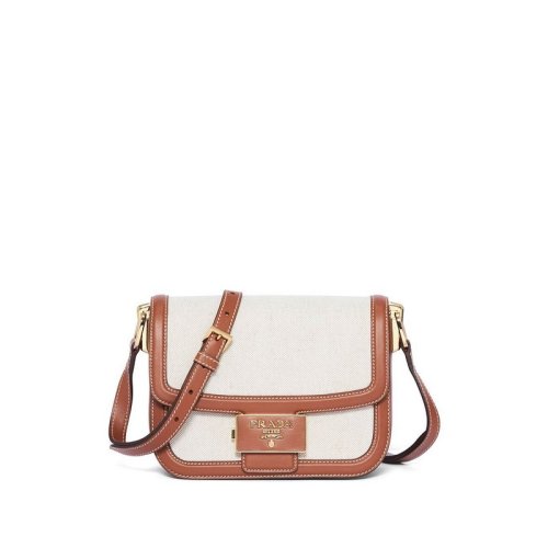  PRADA/普拉達 女士拼色亞麻斜挎包 1BD257 2DLI F0A5T PLSX