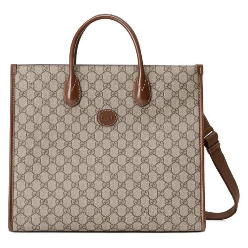  GUCCI古馳 22年秋冬 男士 互扣式雙G中號托特包 674148 92THG 8563 預定商品2-6周發貨