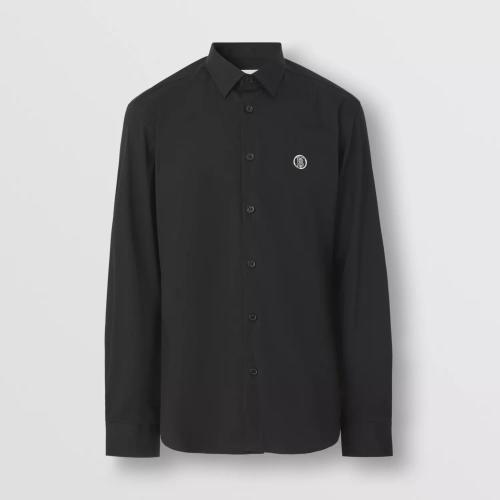  BURBERRY 22年秋冬 男士 專屬標識圖案彈力棉質混紡襯衫 80428961 預定商品1-3周發貨