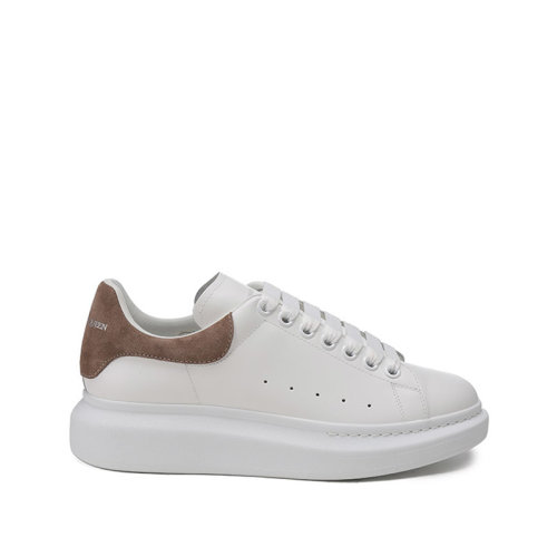 Alexander McQueen/亞歷山大麥昆【22春夏新款】男士皮革系帶休閑運動鞋厚底鞋小白鞋 553680 WIBN2
