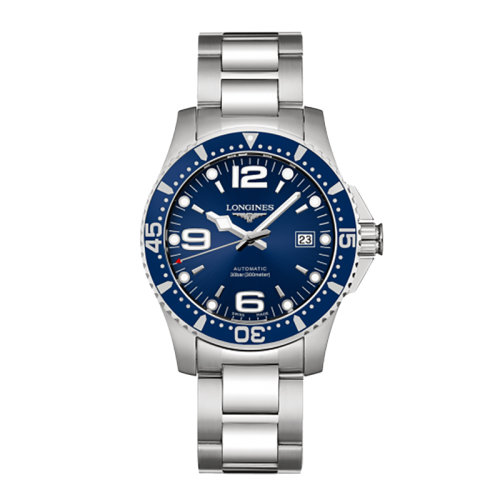 LONGINES/浪琴 康卡斯?jié)撍盗?自動機械藍盤鋼鏈男表41毫米L3.742.4.96.6