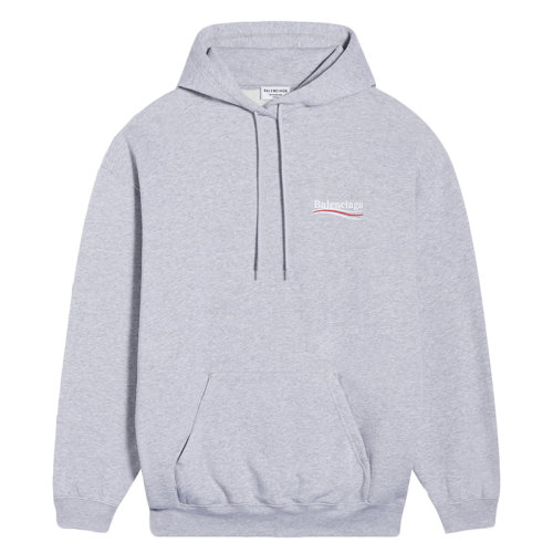Balenciaga/巴黎世家  男士灰色毛圈抓絨中號版型連帽衫衛衣600583TKVI91379
