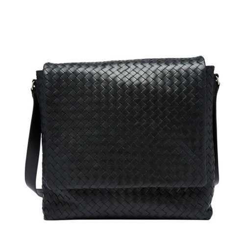 Bottega Veneta/葆蝶家 男士黑色牛皮革斜挎包 577538 VQ139 1000 PLSX