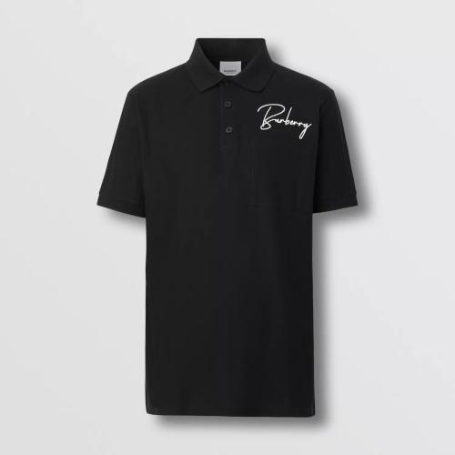  BURBERRY 22年秋冬 男士 繡標珠地網眼布棉質 Polo 衫 80576291