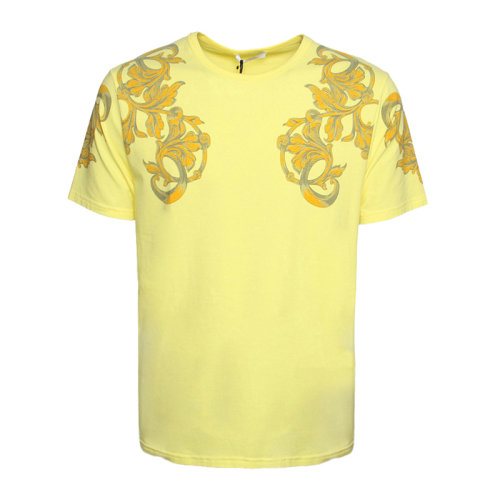 VERSACE/范思哲 男士純色棉質時尚印花圓領短袖上衣T恤 V820097-VE0006 多色可選