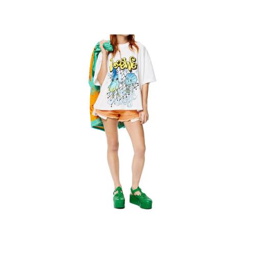  LOEWE羅意威 22年秋冬 女士 短袖T恤 LOEWE shell T-shirt in cotton S616Y22X42-2100