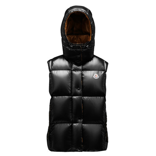 Moncler/蒙克萊 22年秋冬新款 Luzule系列 女士黑色漆面尼龍羽絨服馬甲H20931A0006468950999