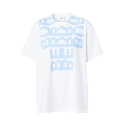 BURBERRY/博柏利 女士拼色棉質logo印花街頭風短袖T恤 8052212