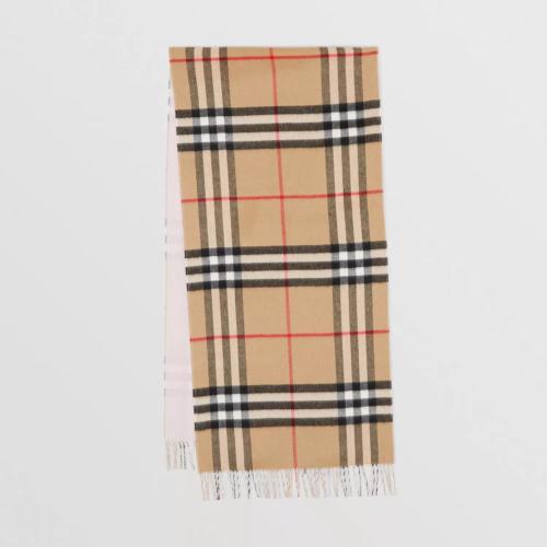  BURBERRY 22年秋冬 男士 雙面兩用格紋羊絨圍巾 80359121 預定商品1-3周發(fā)貨