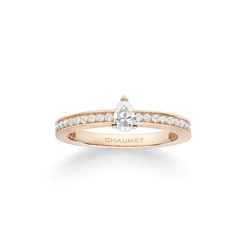 Chaumet/尚美 戒指/指環 JOSéPHINE éCLAT D’éTERNITé系列 女士18k金玫瑰金鑲有梨形鉆石和多顆明亮切割鉆石戒指 084724