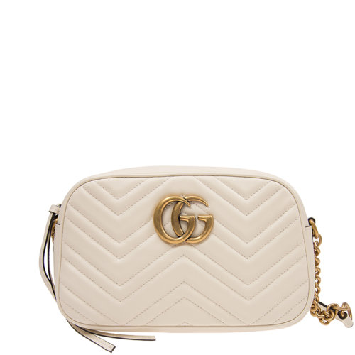 【香港】GUCCI/古馳 女士GG Marmont系列小號(hào)牛皮絎縫單肩斜挎包 447632 DTD1T