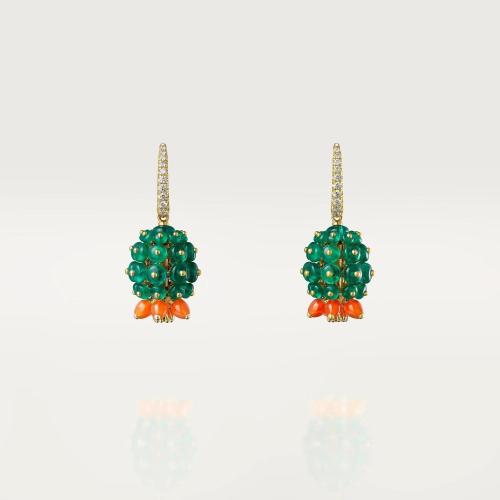  CARTIER 22年秋冬 女士 耳環(huán) Cactus de Cartier耳環(huán) 18K黃金