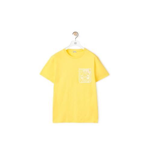  LOEWE羅意威 22年秋冬 男士 短袖T恤 Anagram fake pocket T-shirt in cotton H526Y22X25-8100