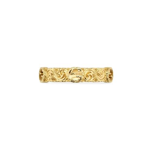  GUCCI古馳 22年秋冬 女士 互扣式G黃金戒指 603608 J8500 8000