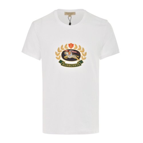 BURBERRY/博柏利男裝 服飾 明星同款  典藏繡標新徽標棉質(zhì) 男士短袖T桖8002953