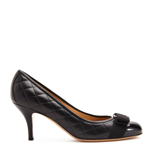 Salvatore Ferragamo/菲拉格慕 女士絎縫VARA蝴蝶結高跟鞋 女士高跟鞋
