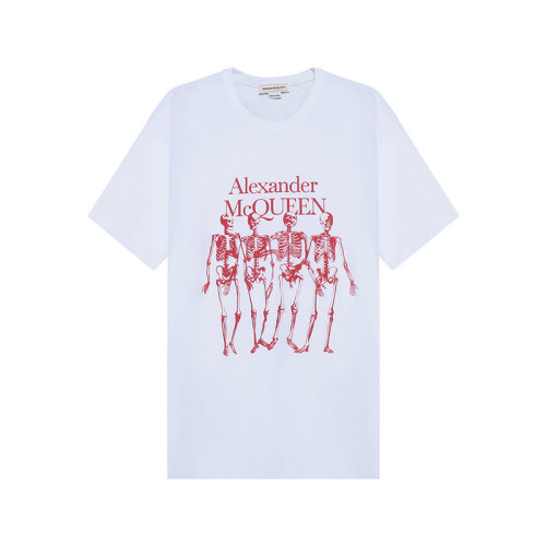 Alexander McQueen/亞歷山大麥昆 2021款 男士短袖T恤 男士棉質寬松版圓領短袖T恤 662547 QRZ61