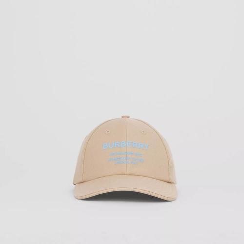  BURBERRY 22年秋冬 男士 Horseferry 圖案棉質斜紋棒球帽 80487291