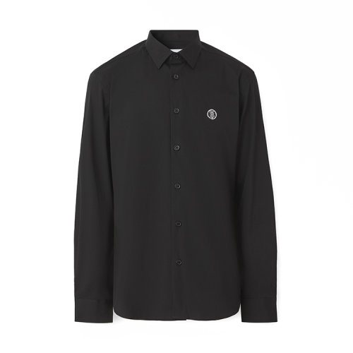 BURBERRY/博柏利 專屬標(biāo)識圖案彈力棉質(zhì)混紡襯衫 男士長袖襯衫80428961