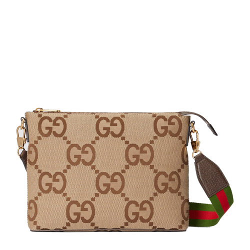 GUCCI/古馳 飾超級雙G圖案郵差包699130UKMDG