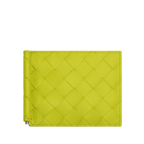 Bottega Veneta/葆蝶家 22春夏新款 男士奇異果綠原野綠Intrecciato編織牛皮革錢夾式錢包592626VCPQ63502