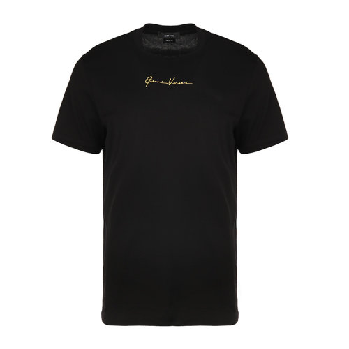 VERSACE/范思哲 刺繡徽標(biāo)棉質(zhì)男士短袖T恤A87500A228806