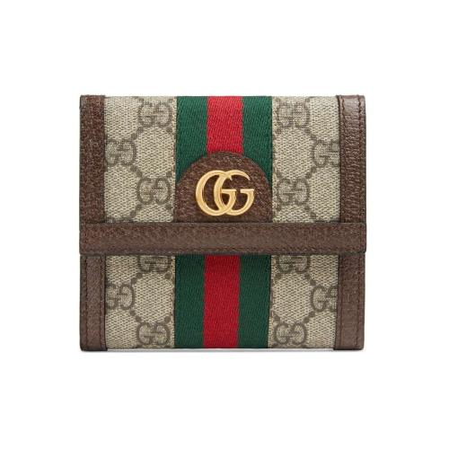  GUCCI古馳 22年秋冬 女士 Ophidia系列GG法式翻蓋錢包 523173 96IWG 8745 預定商品2-6周發貨