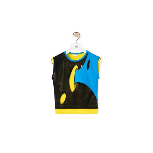  LOEWE羅意威 22年秋冬 女士 短袖襯衫 Cut-out top in viscose S359Y14KA1-1187