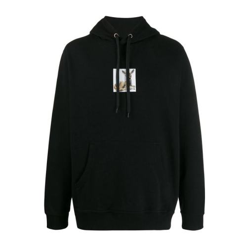  BURBERRY/博柏利 黑色寬松鹿印花棉質連帽衛衣 80223741 PLFSX