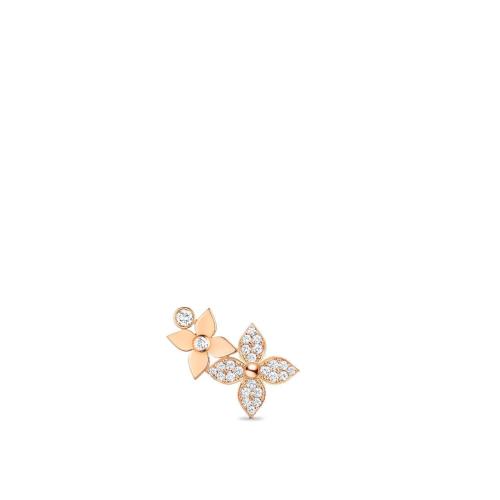  LV路易威登 22年春夏 女士 耳環 STAR BLOSSOM 1*w*8K 金鉆石左耳環 Q96945 預定商品2-8周發貨
