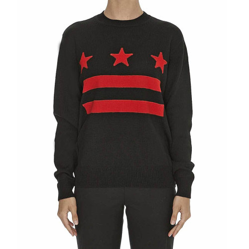 Givenchy 紀梵希 女裝 服飾 黑色羊毛星星圖案長袖T恤 女衛衣