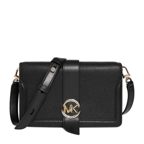 Michael Kors/邁克·科爾斯 MK 棕色牛皮徽標女士單肩包斜挎包