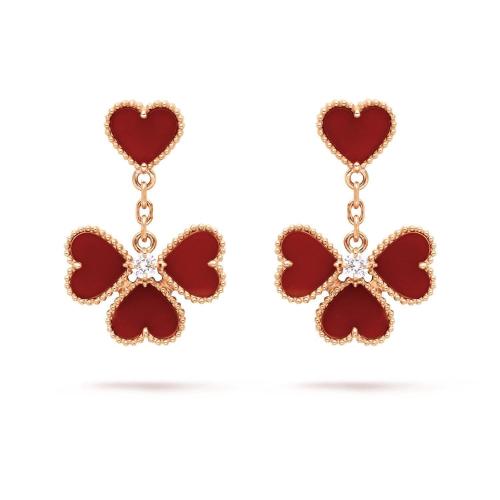  VCA梵克雅寶 22年秋冬 女士 耳環 Sweet Alhambra Effeuillage耳環 VCARN5PP00 預定商品1-3周發貨
