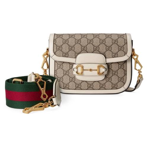  GUCCI古馳 22年秋冬 女士 Gucci 馬銜扣1955系列迷你手袋（配可拆卸雙肩帶） 658574 HUHHG 975