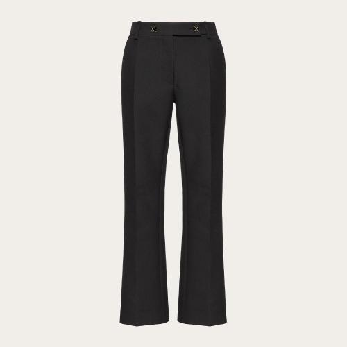 VALENTINO華倫天奴 22年秋冬 女士 休閑褲 PANTALON EN CREPE COUTURE XB3RB3651CF0NO