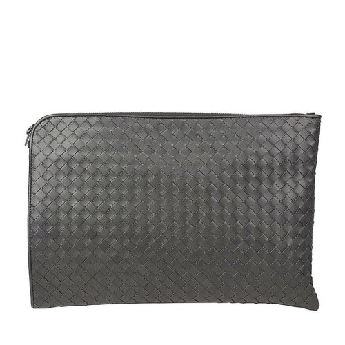 Bottega Veneta/葆蝶家 男士深灰色皮質經典時尚編織手拿包 224052V46512015
