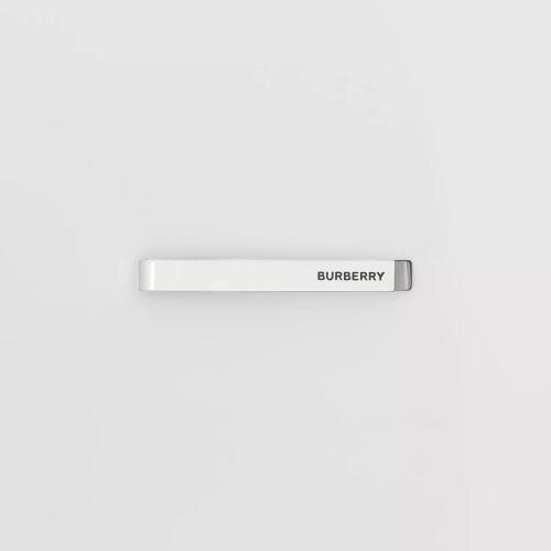  BURBERRY 22年秋冬 男士 徽標裝飾鍍鈀金領帶夾 80356921 預定商品1-3周發貨