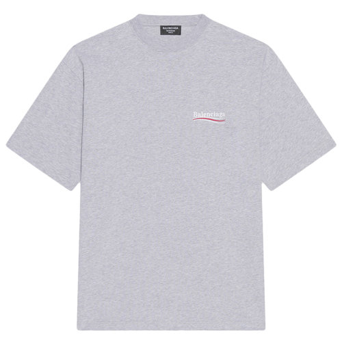 Balenciaga/巴黎世家  男士灰色復(fù)古針織大號(hào)版型運(yùn)動(dòng)T恤641675TKVJ11379